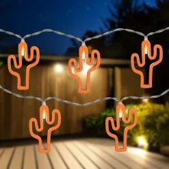 Northlight 10-Count Led Orange Cactus Fairy Lights - Warm White