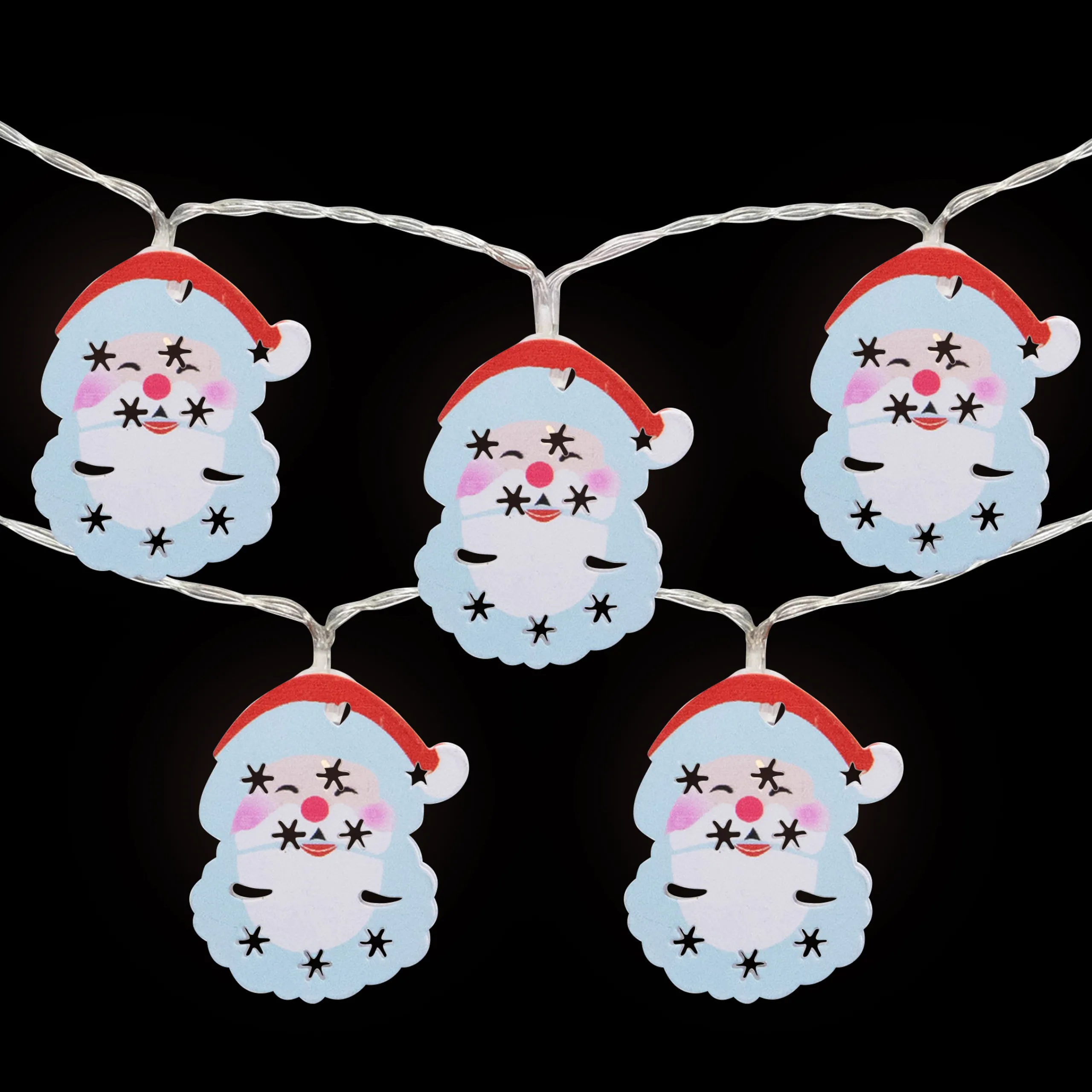 Northlight 10-Count Led Santa Claus Christmas Fairy Lights, 4Ft, Copper Wire