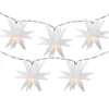 Northlight 10-Count Led White Star Christmas Fairy Lights, 5.25Ft, Copper Wire
