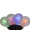 Kurt Adler 10-Count Multi Colored G40 Globe Patio Lights, 7 Ft Black Wire