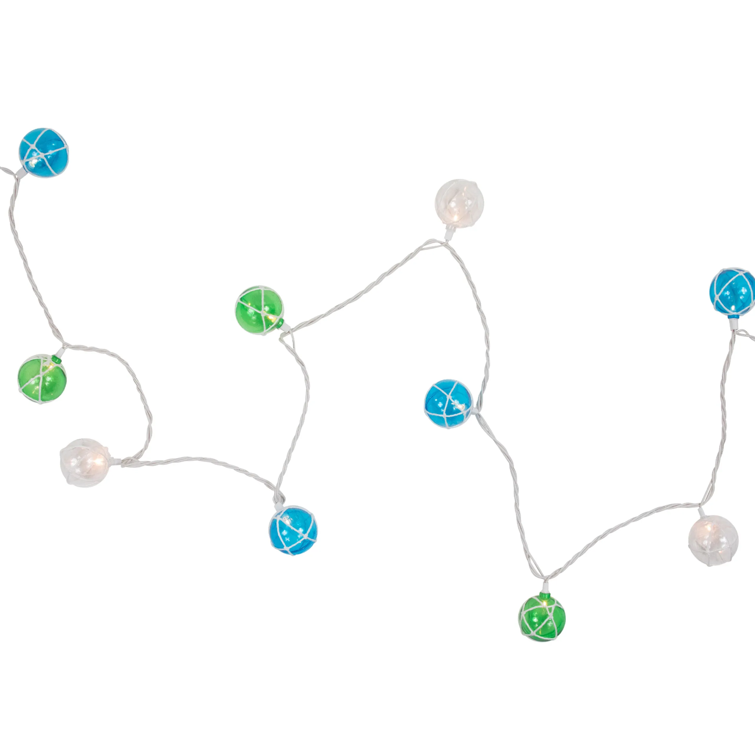 Northlight 10-Count Multicolor Globe Christmas Light Set, 6Ft White Wire