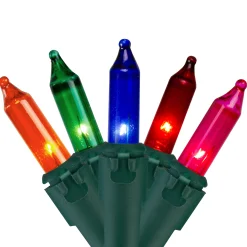 Northlight 20-Count Multi-Color Mini Christmas Light Set, 4Ft Green Wire