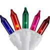 Northlight 50-Count Multi-Color Mini Christmas Light Set, 10Ft White Wire