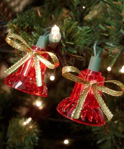 Northlight 40-Count Musical Bell Multi-Function Christmas Lights - 13 Ft Green Wire