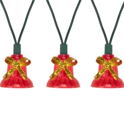 Northlight 40-Count Musical Bell Multi-Function Christmas Lights - 13 Ft Green Wire
