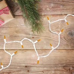 Northlight 100-Count Orange Led Mini Christmas Lights 4" Spacing - White Wire