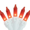 Northlight 100-Count Orange Mini Christmas Lights Set, 20.25Ft White Wire