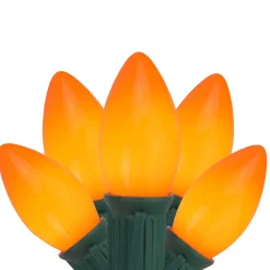 Northlight 25-Count Orange Opaque C9 Christmas Light Set, 25Ft Green Wire