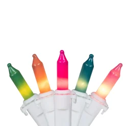 Northlight 35-Count Pastel Multi-Color Mini Easter Light Set, 7Ft White Wire