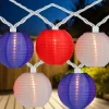 Northlight 10-Count Patriotic Chinese Lantern 4Th Of July String Lights, 7.5Ft White Wire