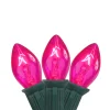 Northlight 25-Count Pink C7 Christmas Light Set, 24Ft Green Wire