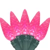 Northlight 70-Count Pink Led Faceted C6 Christmas Lights - 23 Ft Green Wire