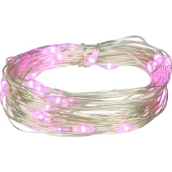 Northlight 50-Count Pink Led Micro Fairy Christmas Lights - 16Ft, Copper Wire