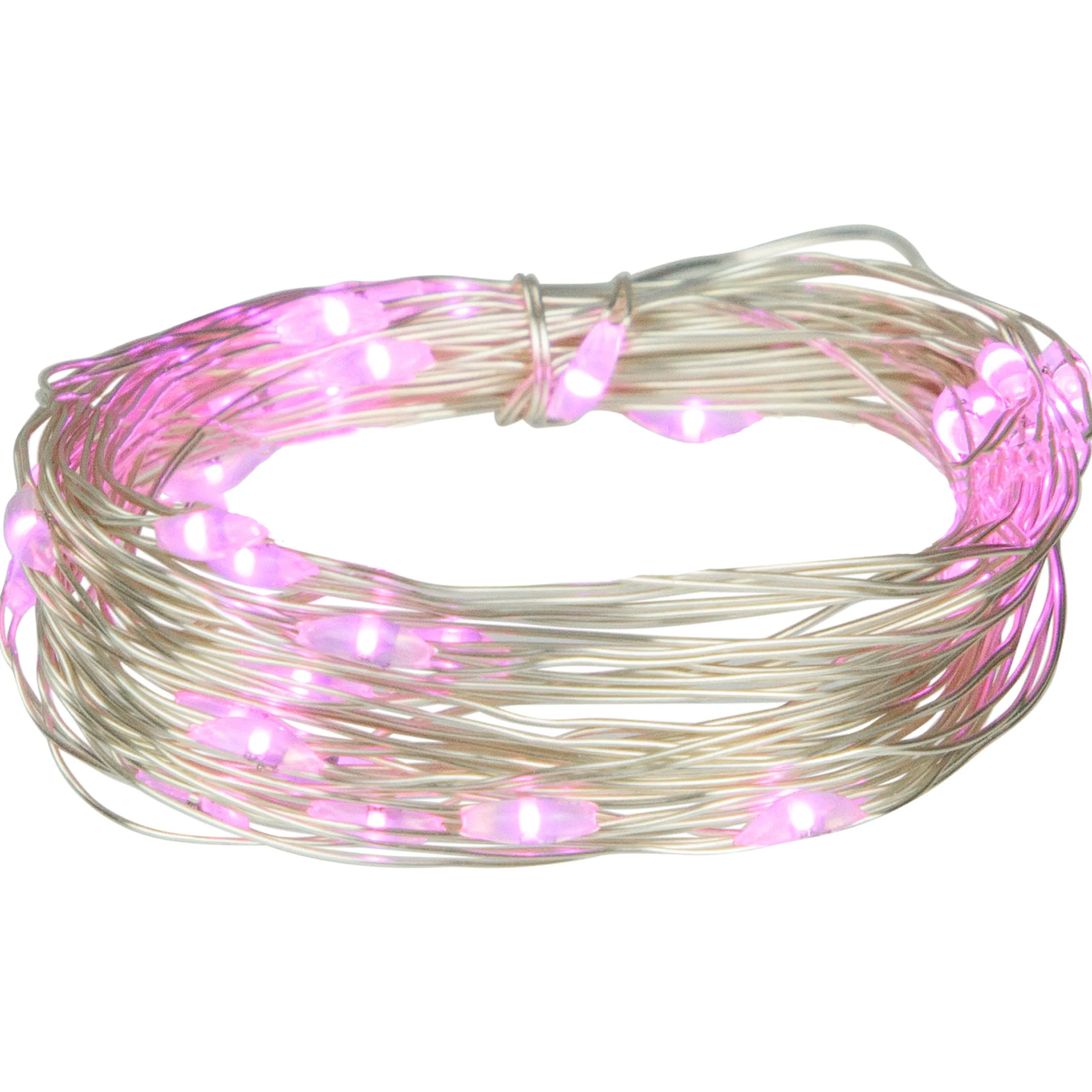 Northlight 50-Count Pink Led Micro Fairy Christmas Lights - 16Ft, Copper Wire