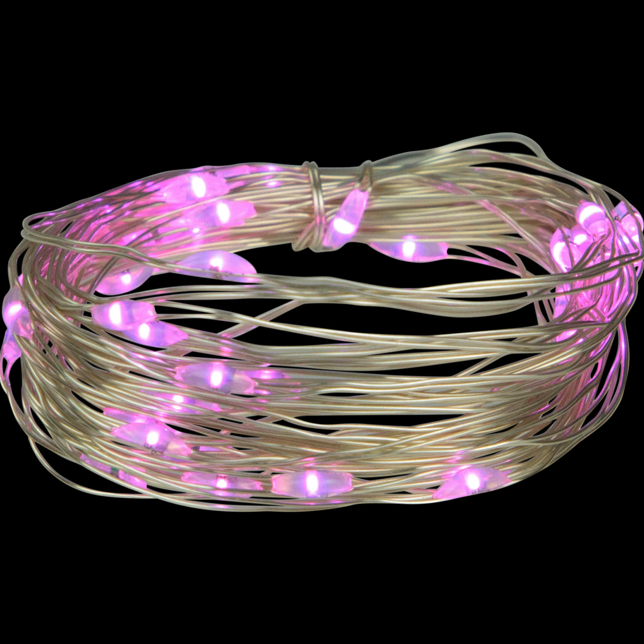 Northlight 50-Count Pink Led Micro Fairy Christmas Lights - 16Ft, Copper Wire