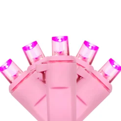 Northlight 100-Count Pink Led Wide Angle Christmas Lights, 33Ft Pink Wire