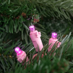 Northlight 100-Count Pink Led Wide Angle Christmas Lights, 33Ft Pink Wire