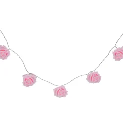 Northlight 10-Count Pink Rose Flower Led String Lights, 4.5Ft, Clear Wire