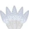 Northlight 70-Count Pure White Led Faceted C6 Christmas Lights, 23 Ft White Wire