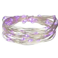 Northlight 50-Count Purple Led Micro Fairy Christmas Lights - 16Ft, Copper Wire