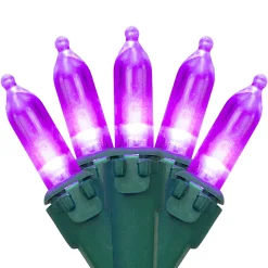 Northlight 100-Count Purple Led Mini Christmas Lights, 33Ft Green Wire