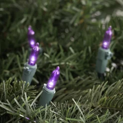 Northlight 100-Count Purple Led Mini Christmas Lights, 33Ft Green Wire