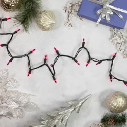 Northlight 35-Count Purple Mini Christmas Lights, 7Ft Black Wire