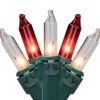 Northlight 100-Count Red And Clear Mini Christmas Light Set, 20.25Ft Green Wire