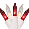 Northlight 35-Count Red And Clear Mini String Christmas Light Set, 7Ft White Wire
