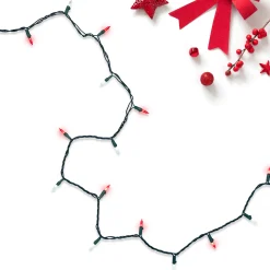 Northlight 100-Count Red And White Led Mini Christmas Lights Set, 33 Ft Green Wire