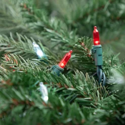 Northlight 100-Count Red And White Led Mini Christmas Lights Set, 33 Ft Green Wire