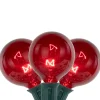 Northlight 10-Count Red G50 Globe Christmas Patio Lights- 9Ft, Green Wire