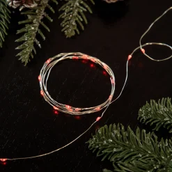 Northlight 20-Count Red Led Micro Fairy Christmas Lights - 6Ft, Copper Wire