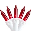 Northlight 35-Count Red Mini Christmas Light Set, 7Ft White Wire