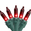 Northlight 100-Count Red Mini Christmas Lights Set, 20.25Ft Green Wire
