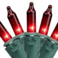 Northlight 100-Count Red Mini Christmas Lights Set, 20.25Ft Green Wire