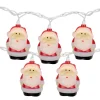 Northlight 10-Count Santa Claus Christmas Light Set, 6Ft Green Wire