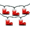 Northlight 10-Count Santa's Boots Christmas Light Set, 7.5Ft Green Wire