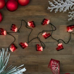 Northlight 10-Count Santa's Boots Christmas Light Set, 7.5Ft Green Wire