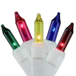 Sienna 300-Count Shimmering Multi-Color Mini Christmas Icicle Light Set, 8.5Ft White Wire