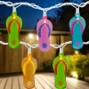 Northlight 10-Count Summer Flip Flop Novelty String Christmas Light Set, 7.25Ft White Wire