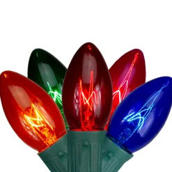 Northlight 25-Count Transparent Multi-Color C9 Twinkle Christmas Light Set, 24Ft Green Wire