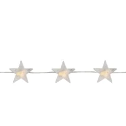 Northlight 20-Count Warm White Led Micro Star Fairy Christmas Lights - 6.25 Ft Clear Copper Wire