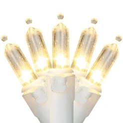 Northlight 100-Count Warm White Led Mini Christmas Lights - 33Ft, White Wire