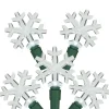 Northlight 20-Count White Led Snowflake Christmas Light Set - 6 Ft Green Wire