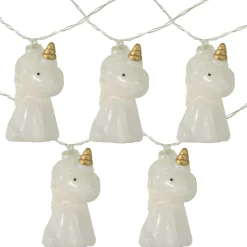 Northlight 10-Count White Unicorn Led String Lights - 4.5 Ft Clear Wire