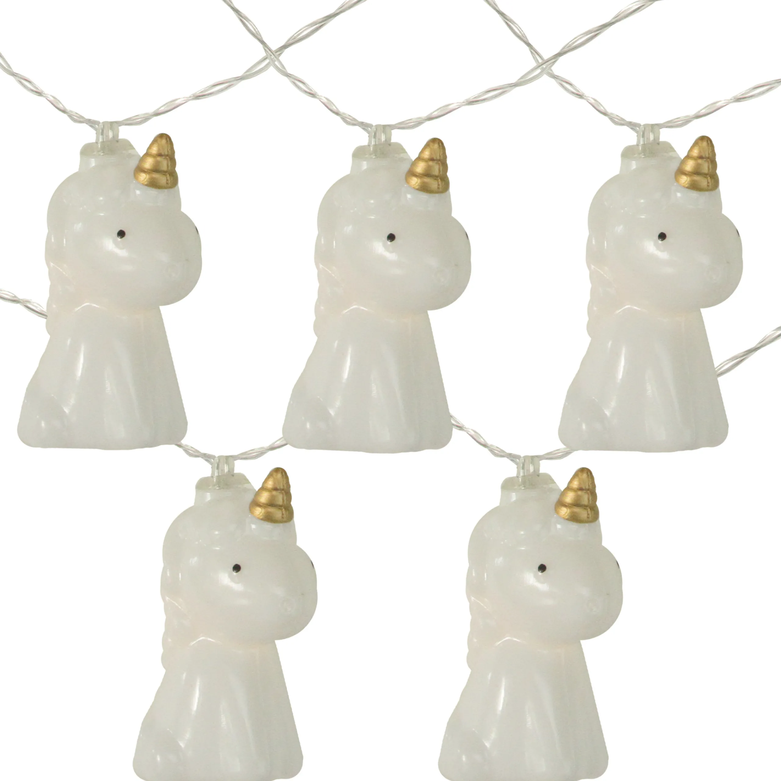 Northlight 10-Count White Unicorn Led String Lights - 4.5 Ft Clear Wire