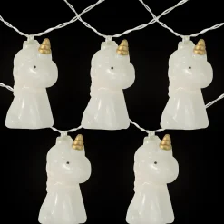 Northlight 10-Count White Unicorn Led String Lights - 4.5 Ft Clear Wire