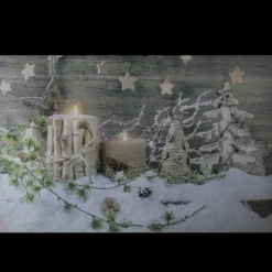 Wall & Door Decorations*Northlight Country Rustic Winter Christmas Led Lighted Canvas Wall Art 23.5