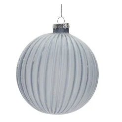 Melrose Balls>6Ct Blue Frosted Glass Christmas Ball Ornaments 4.5" (114Mm)